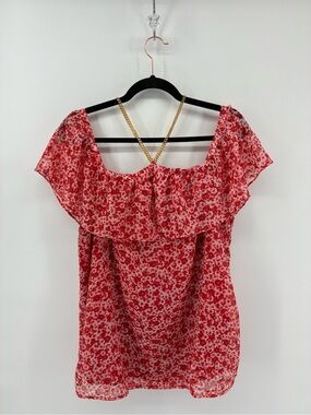 MICHAEL Michael Kors Pink Floral Off-Shoulder Top